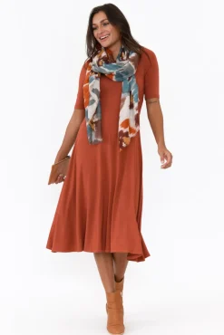 Bamboo Dresses<Bamboo Body Harmony Rust Bamboo Dress