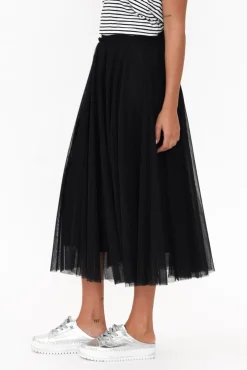 Skirts<Silver Wishes Harrison Black Tulle Skirt