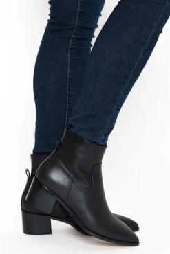 Boots<Nude Shoes Haven Black Leather Ankle Boot