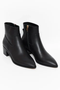 Boots<Nude Shoes Haven Black Leather Ankle Boot