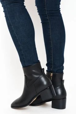 Boots<Nude Shoes Haven Black Leather Ankle Boot