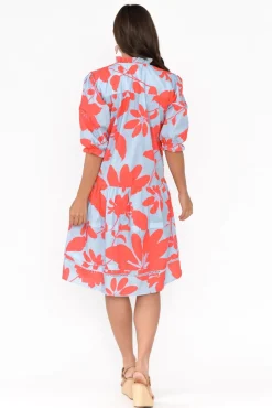 Cotton Dresses<Maude Vivante Hayes Bright Blooms Cotton Poplin Dress