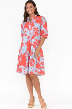 Cotton Dresses<Maude Vivante Hayes Bright Blooms Cotton Poplin Dress