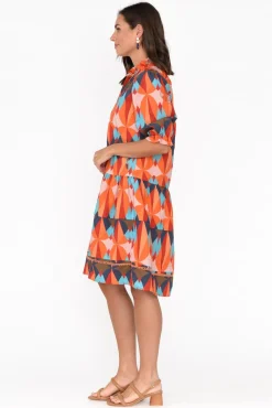 Cotton Dresses<Maude Vivante Hayes Kaleidoscope Cotton Poplin Dress