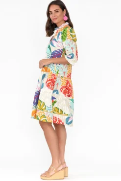 Cotton Dresses<Maude Vivante Hayes Vanilla Forest Cotton Poplin Dress