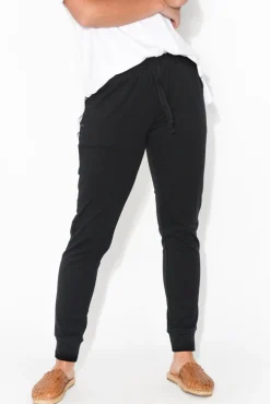 Pants<Betty Basics Heidi Black Cuffed Jogger Pant