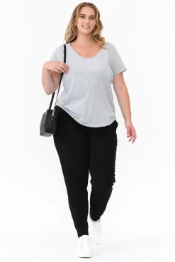 Pants<Betty Basics Heidi Black Cuffed Jogger Pant