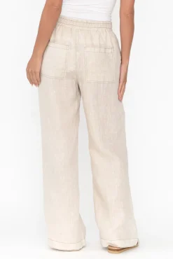 Pants<Label Of Love Hester Beige Linen Pocket Pant