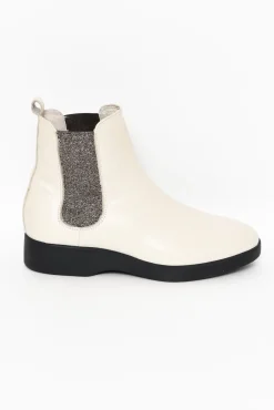 Boots<Alfie and Evie Hoddle Cream Leather Ankle Boot