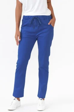 Pants<Cali and Co Hoffman Cobalt Cotton Pant