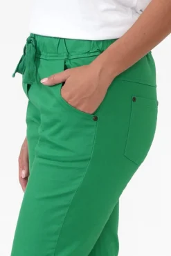 Pants<Cali and Co Hoffman Green Cotton Pant