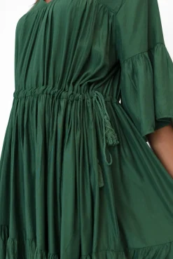 Cotton Dresses<Worthier Hope Green Tiered Midi Dress