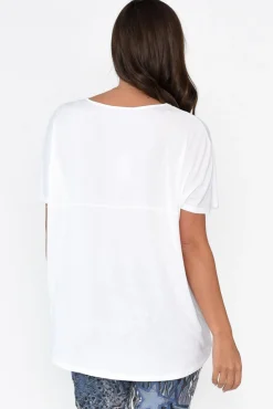 Sleeved Tops<Tani Ivy White Micro Modal Swing Tee