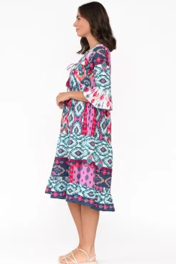 Cotton Dresses<Orientique Izmir Pink Geo Organic Cotton Dress