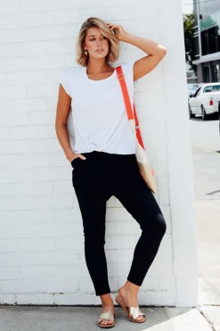 Pants<Betty Basics Jade Black Slouch Pant