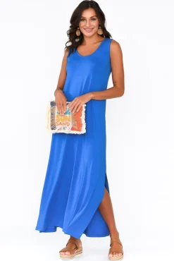 Maxi Dresses<Lou Lou Janet Cobalt Bamboo Maxi Dress