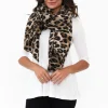 Scarves<Lemon Tree Jocelyn Brown Leopard Scarf