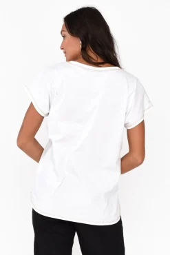 Cotton Tops<Cafe Latte Joetta Gold Animal Cotton Foil Top