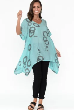 Cotton Tops<Wishstone Johnnie Blue Abstract Waterfall Top