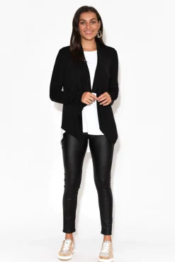 Cardigans<Lou Lou Joni Black Bamboo Cardigan