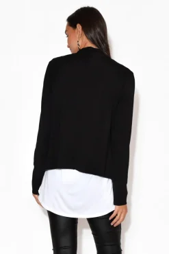 Cardigans<Lou Lou Joni Black Bamboo Cardigan