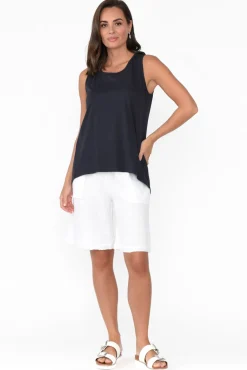 Cotton Tops<Betty Basics Josie Charcoal Cotton Tank