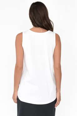 Cotton Tops<Betty Basics Josie White Cotton Tank
