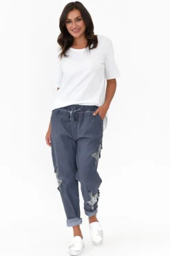 Pants<Donna Donna Juanita Blue Star Stretch Pant