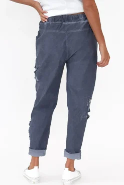 Pants<Donna Donna Juanita Blue Star Stretch Pant