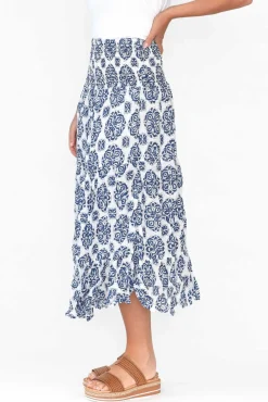 Skirts<Namastai Jude Navy Fiesta Crinkle Cotton Skirt