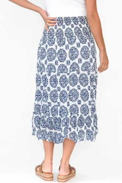 Skirts<Namastai Jude Navy Fiesta Crinkle Cotton Skirt