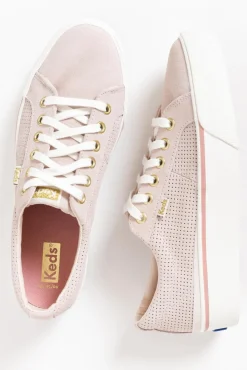 Leather Sneakers<Keds Jump Kick Pink Suede Sneaker