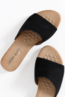 Slides<Laguna Quays Kaia Black Asymmetrical Slide