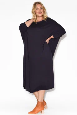 Cotton Dresses<Tirelli Kaitlin Navy Oversized Knit Dress
