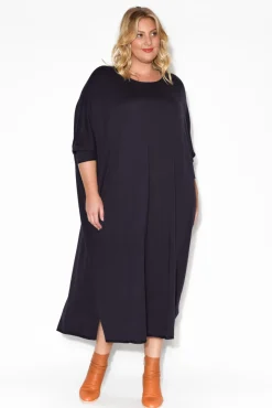 Cotton Dresses<Tirelli Kaitlin Navy Oversized Knit Dress