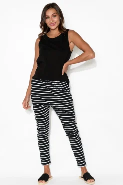 Cotton Tops<Betty Basics Keira Black Cotton Tank