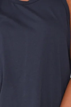 Cotton Tops<Betty Basics Keira Navy Cotton Tank