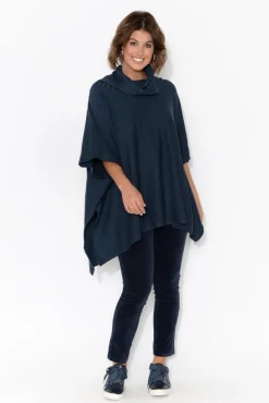 Jeans<Foil Kellie Navy Cotton Straight Leg Pant