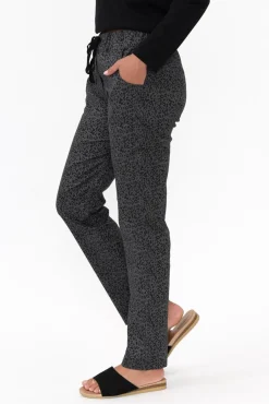 Pants<Cali and Co Kent Charcoal Leopard Pant