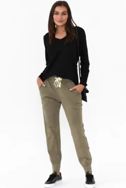 Pants<Elm Khaki Wash Out Lounge Pant