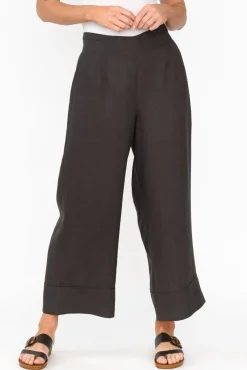 Pants<Tirelli Kienna Charcoal Linen Wide Leg Pant