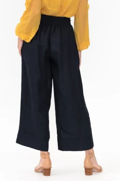 Pants<Tirelli Kienna Navy Linen Wide Leg Pant