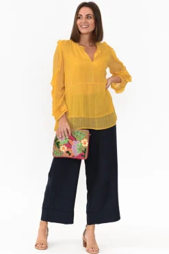 Pants<Tirelli Kienna Navy Linen Wide Leg Pant