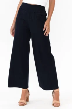 Pants<Clarity Kimmy Navy Wide Leg Pant
