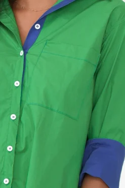 Shirts<Soul Sparrow Kingsley Green Cotton Shirt