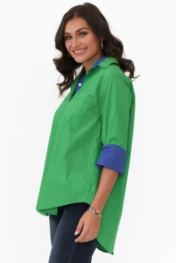 Shirts<Soul Sparrow Kingsley Green Cotton Shirt