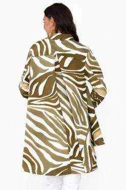 Cotton Tops<Tirelli Kinley Green Swirl Cotton Tunic