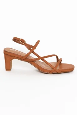 Heeled Sandals<Bay Lane Krystal Tan Crossover Heel