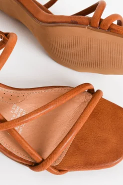 Heeled Sandals<Bay Lane Krystal Tan Crossover Heel