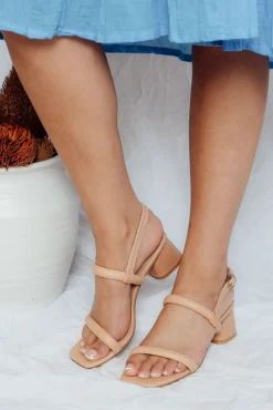 Heeled Sandals<Nude Shoes Lacee Nude Leather Heel